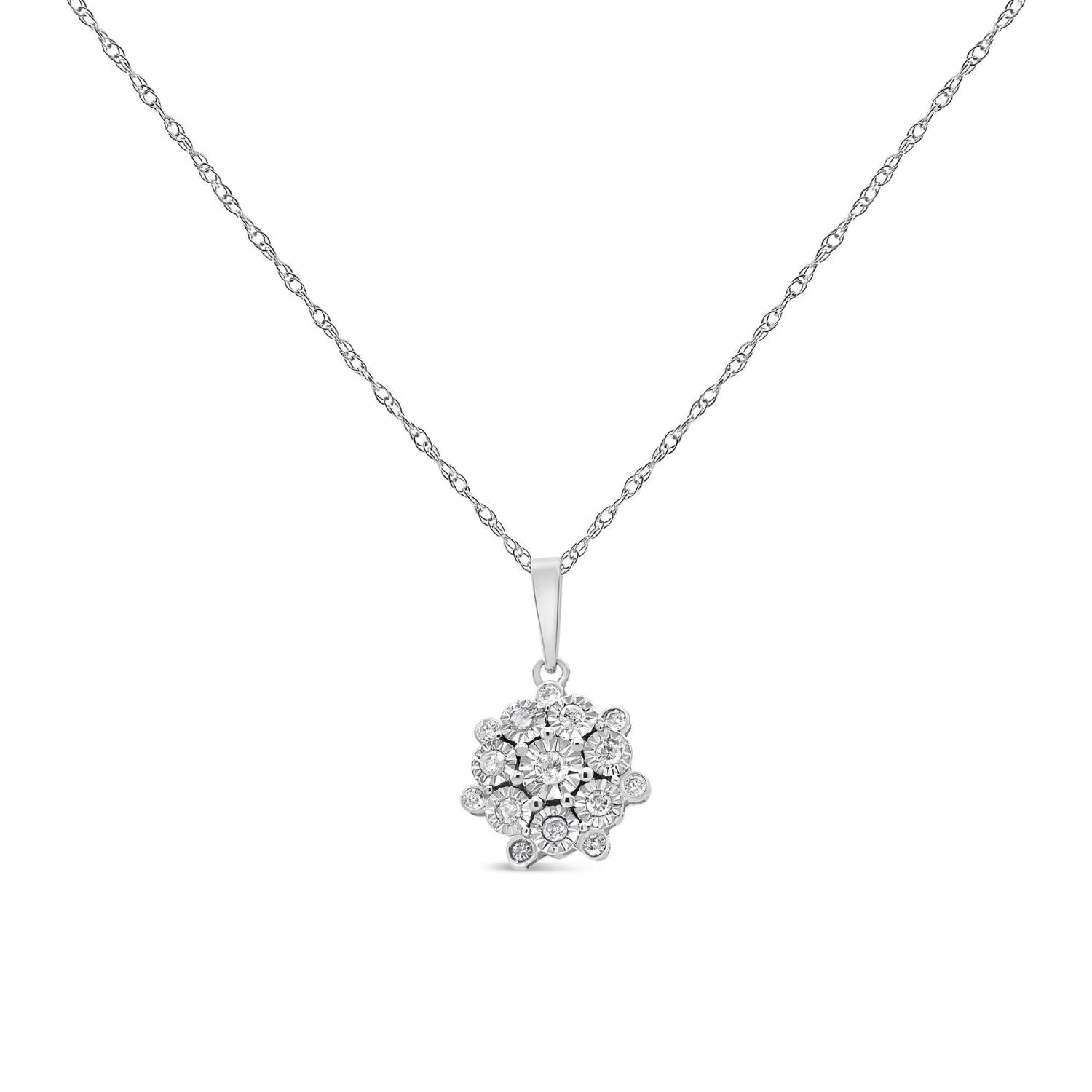 Diamond Blossom Pendant