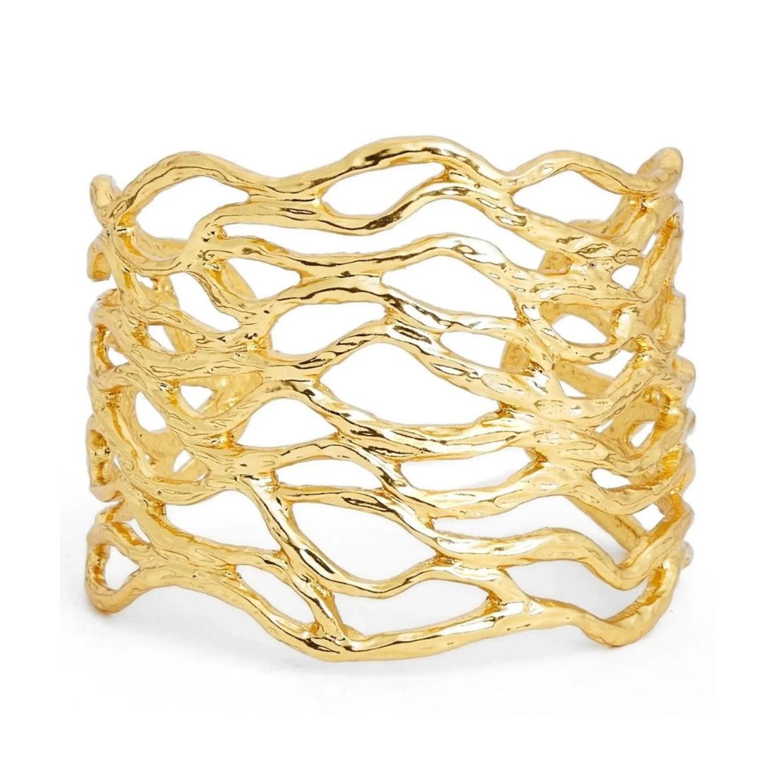 Openwork Cuff Bracelet in gold