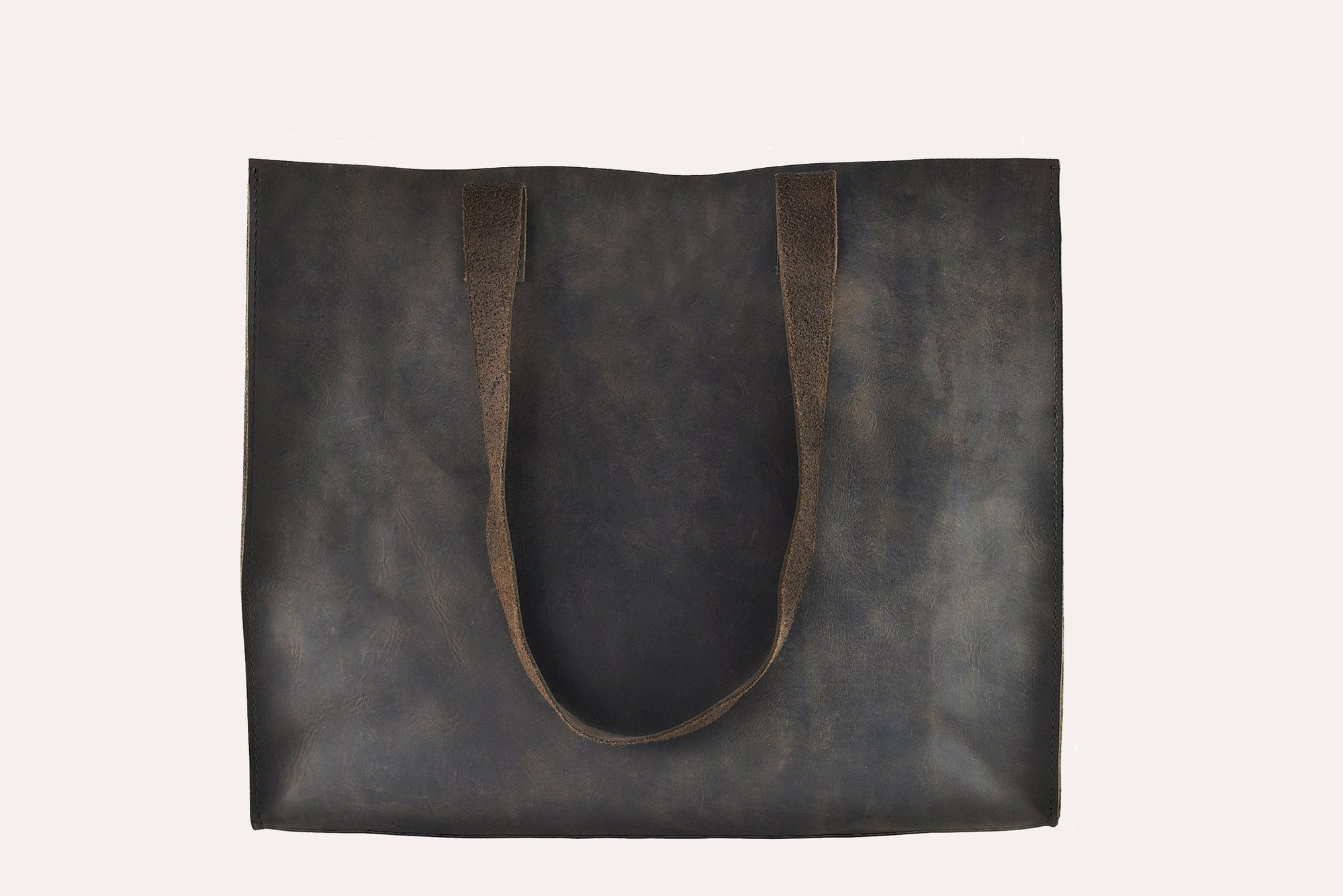 Raw Leather Tote