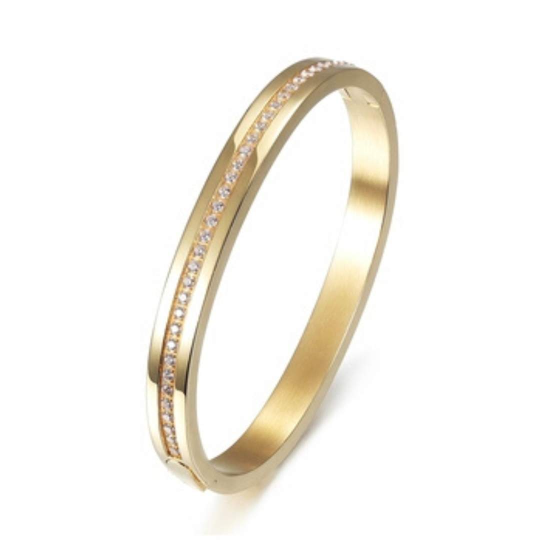 Elegant Pavé Bangle gold