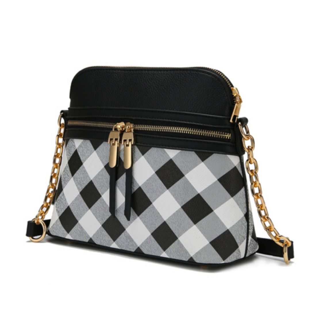 Luxurious Checkered Crossbody Bag
