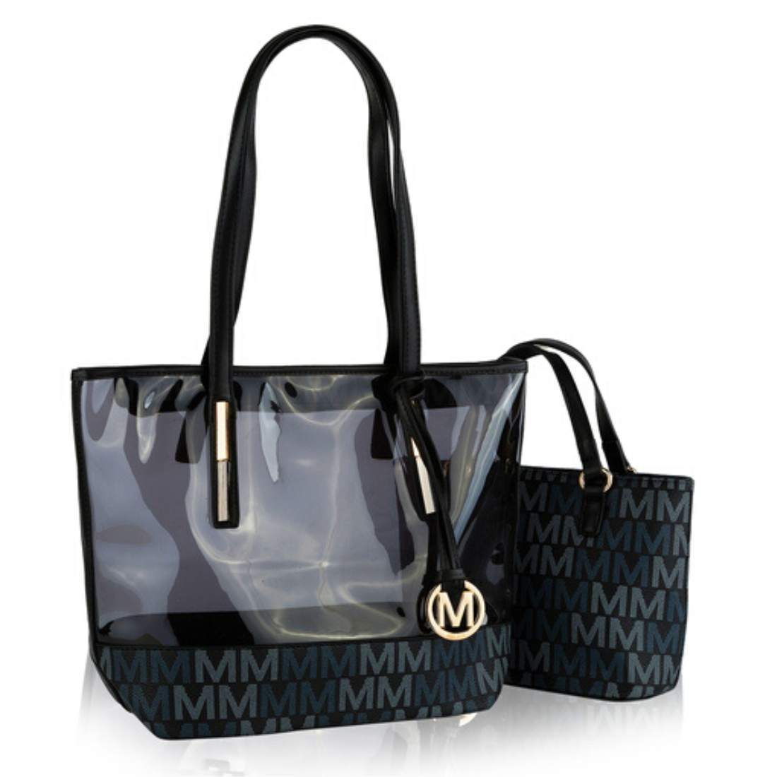 MM Tote & Mini Handbag Set black