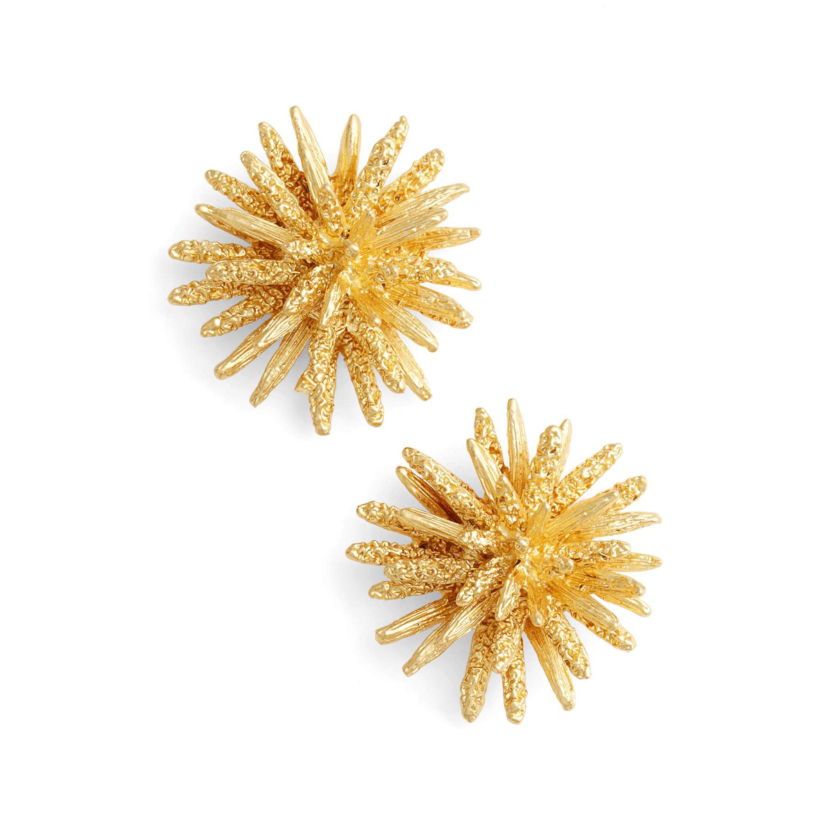 Dazzle Flower Stud Earring 14K Gold