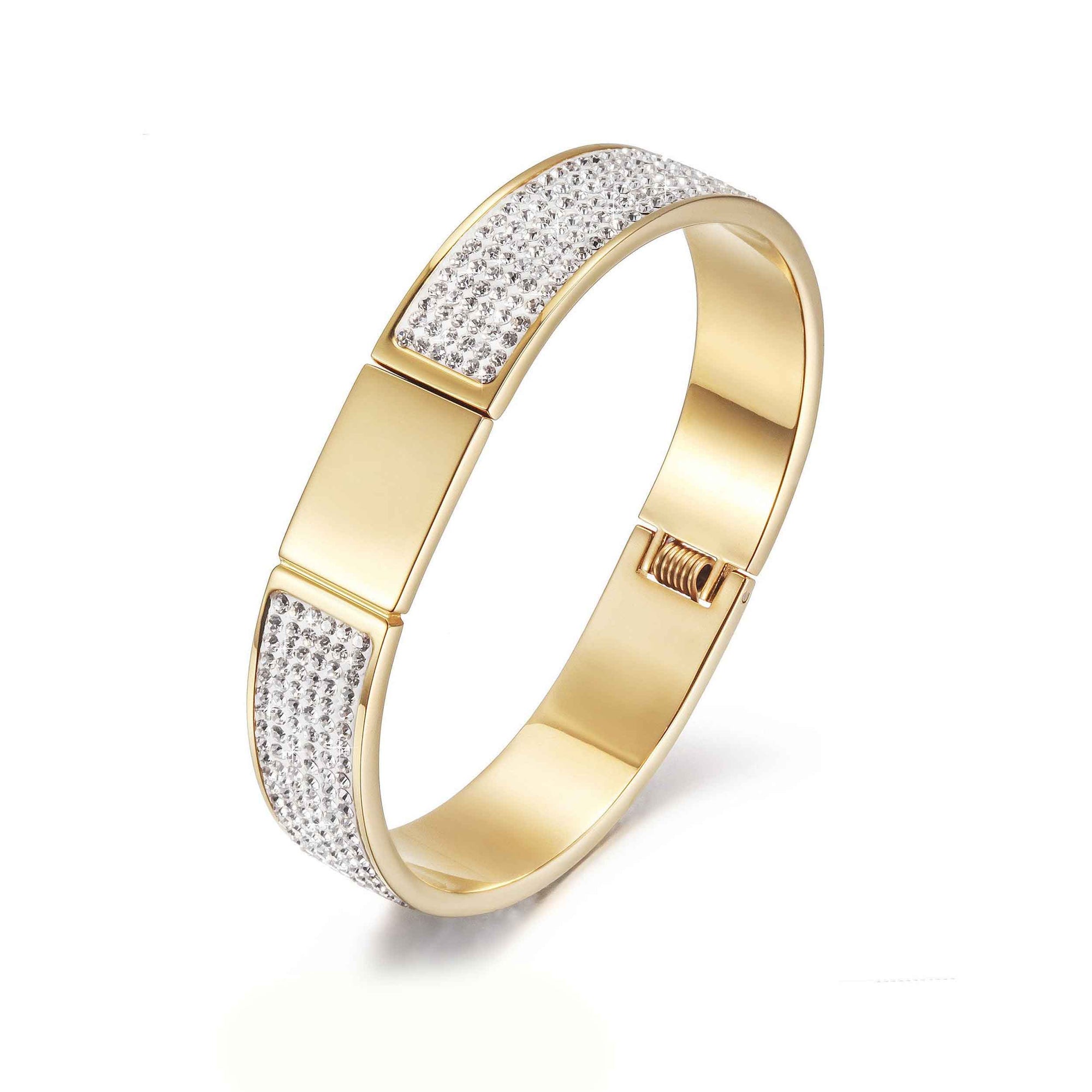 Cubic Zirconia Pavé Bangle in gold