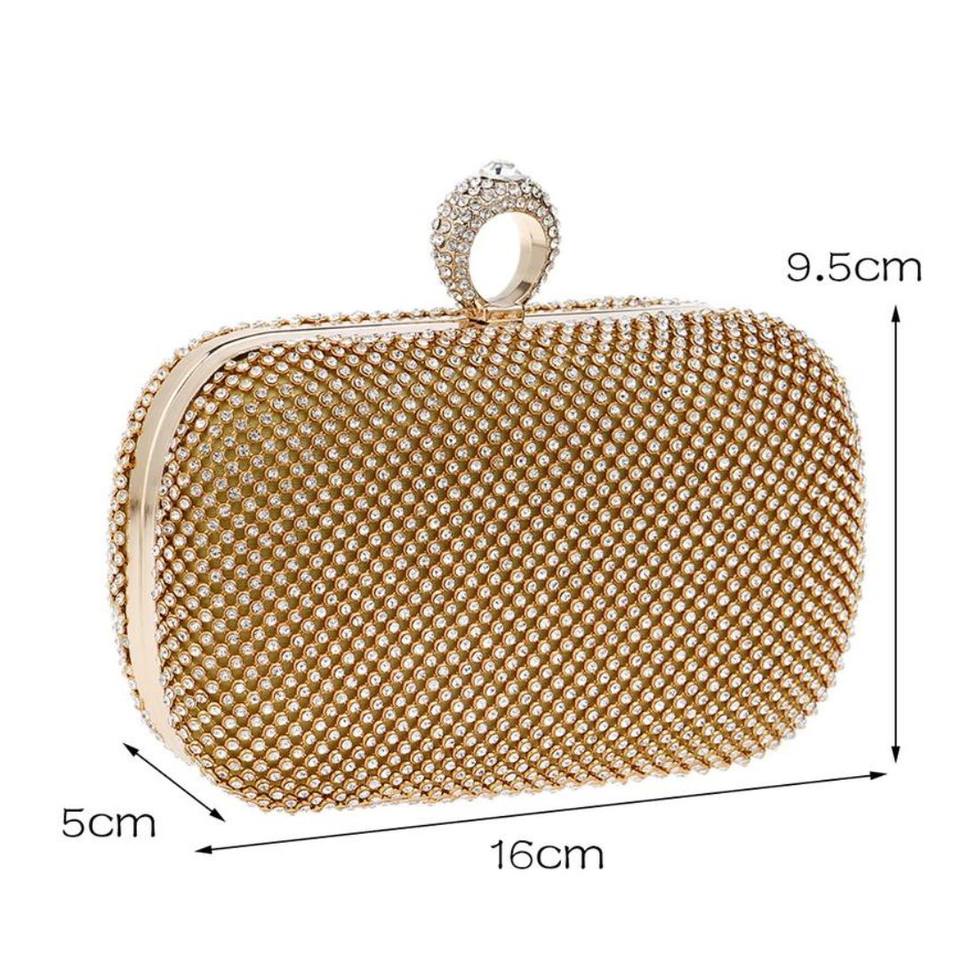 New Simple Style Women['s Evening Bag Diamond Studded Mini Purse Handbag -  TheCelebrityDresses