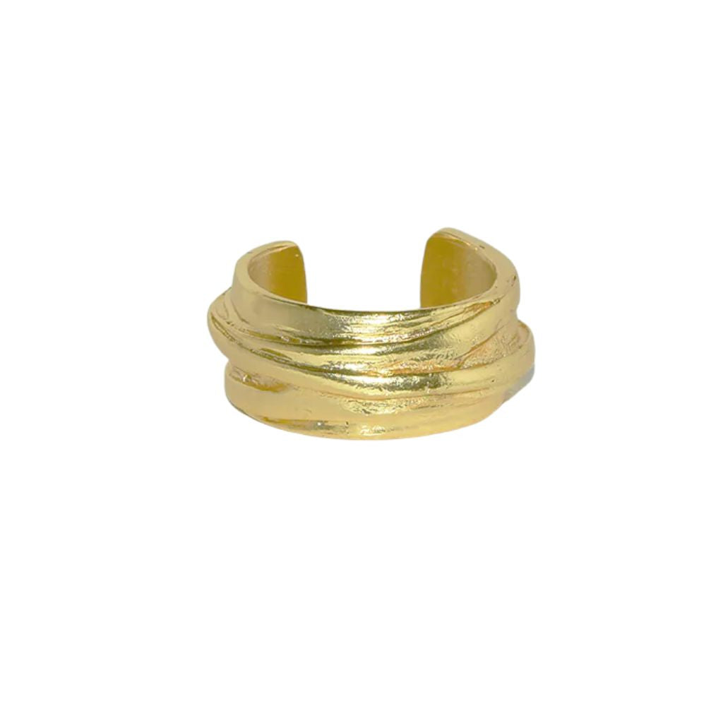 Crossover Ring in gold
