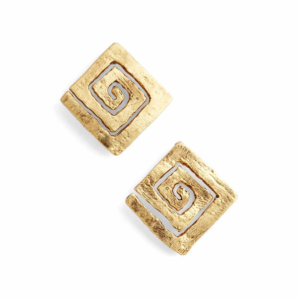 9ct gold square stud on sale earrings