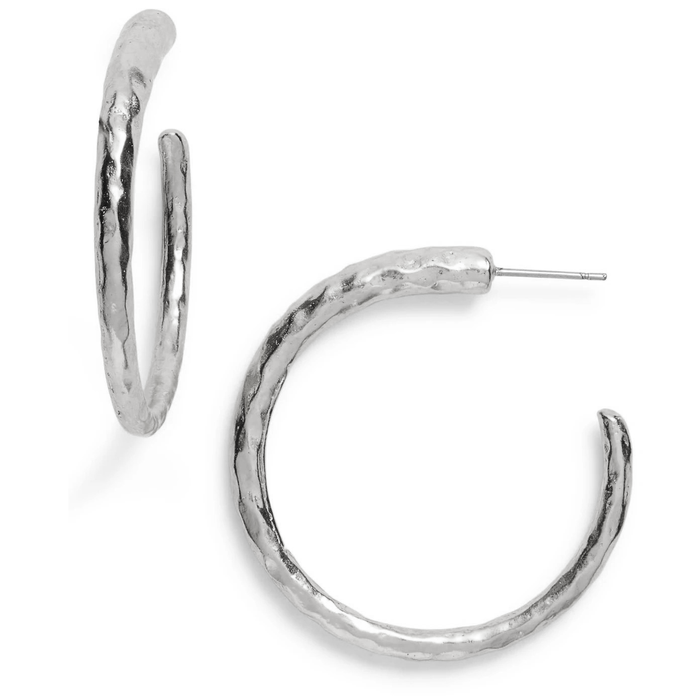 Large Polished Hoop Earrings